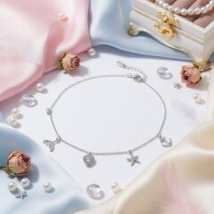 Kadın Gümüş Çelik Deniz Yıldızı Kolye 316L