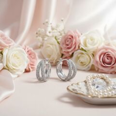 Kadın Gümüş Çelik Küpe 316L Paslanmaz – YUSSO