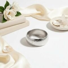 Kadın Gümüş Çelik Kelepçe 316L