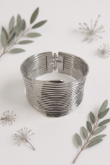 Kadın Gümüş Çelik Kelepçe 316L