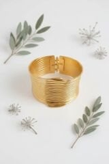 Kadın Gold Çelik Kelepçe 316L